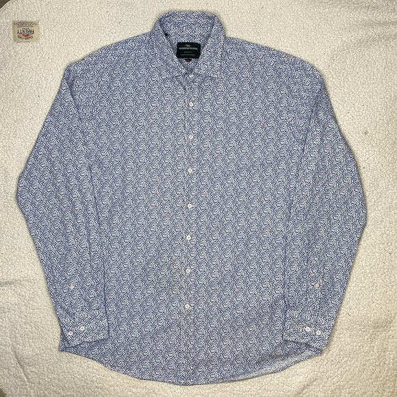 Rodd & Gunn Deep Blue Sports Fit Button Down Shirt: Size Extra Large - Picture 1 of 12